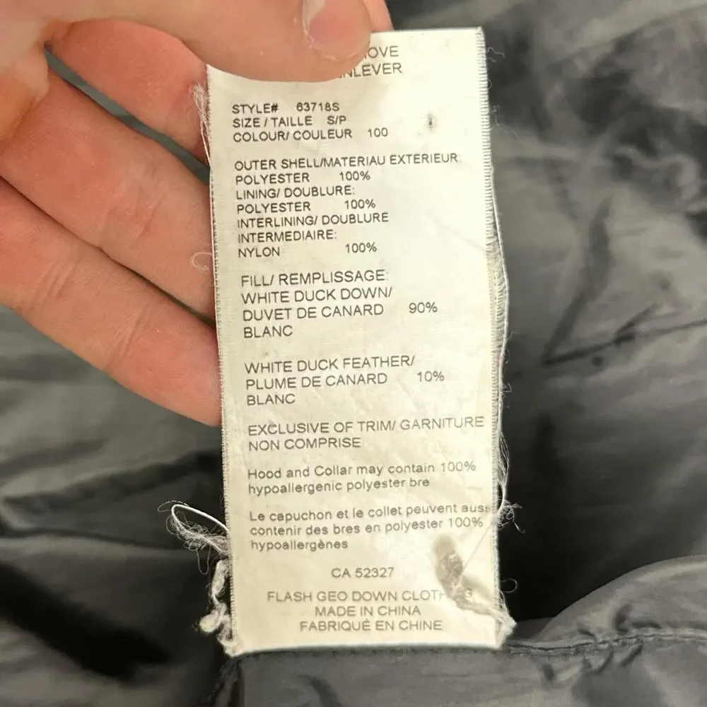 Y2K Athabasca Softwear Women’s Black Duck Down Faux Fur Hood Puffer Coat Small - Picture 4 of 7